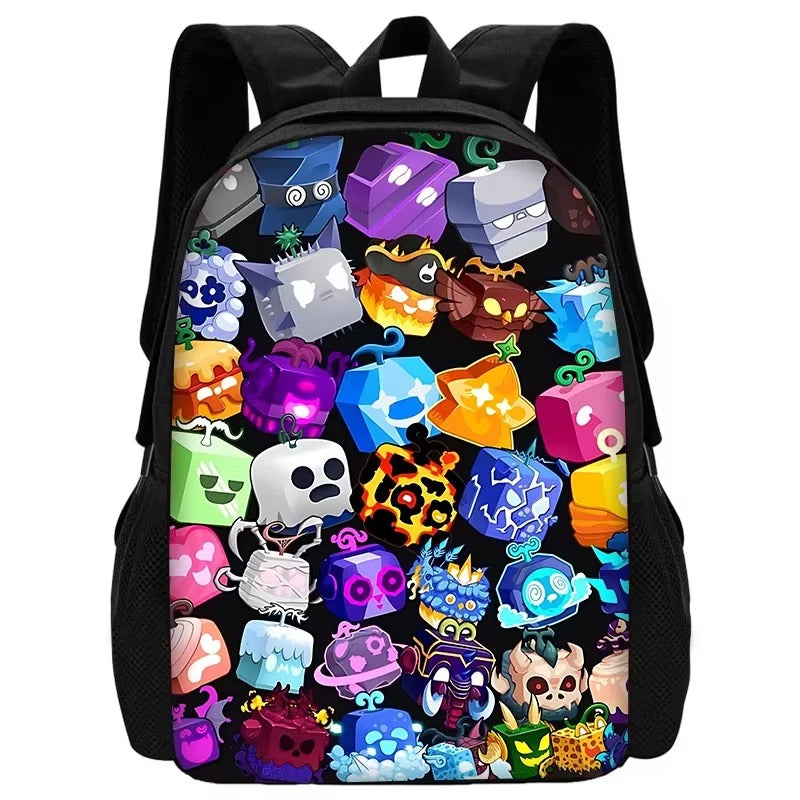 Child School Cartoon Blox Fruits Backpack With Shoulder Bag Pencil Bags School Bags for Boys Girls Best Gift