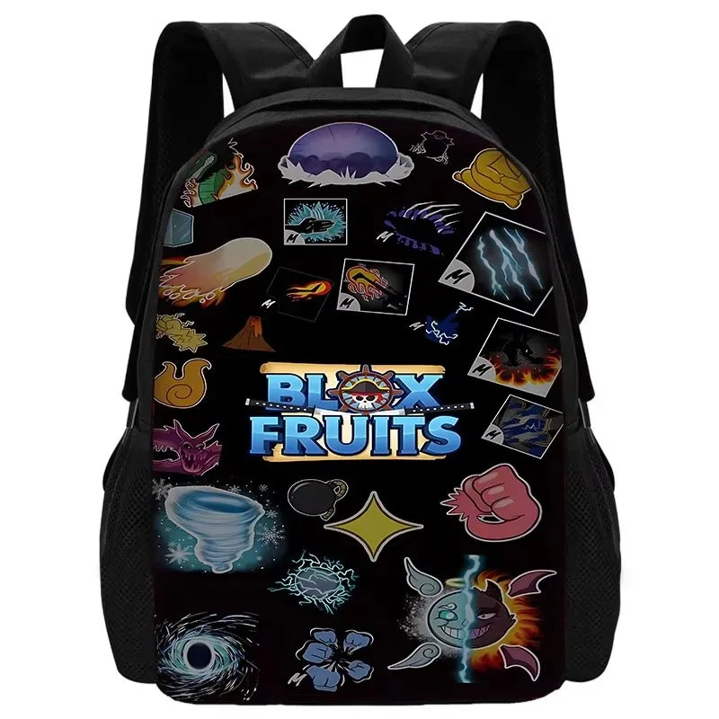 Child School Cartoon Blox Fruits Backpack With Shoulder Bag Pencil Bags School Bags for Boys Girls Best Gift