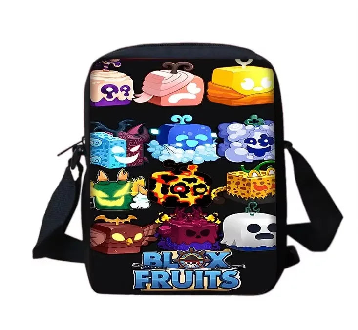 Child School Cartoon Blox Fruits Backpack With Shoulder Bag Pencil Bags School Bags for Boys Girls Best Gift
