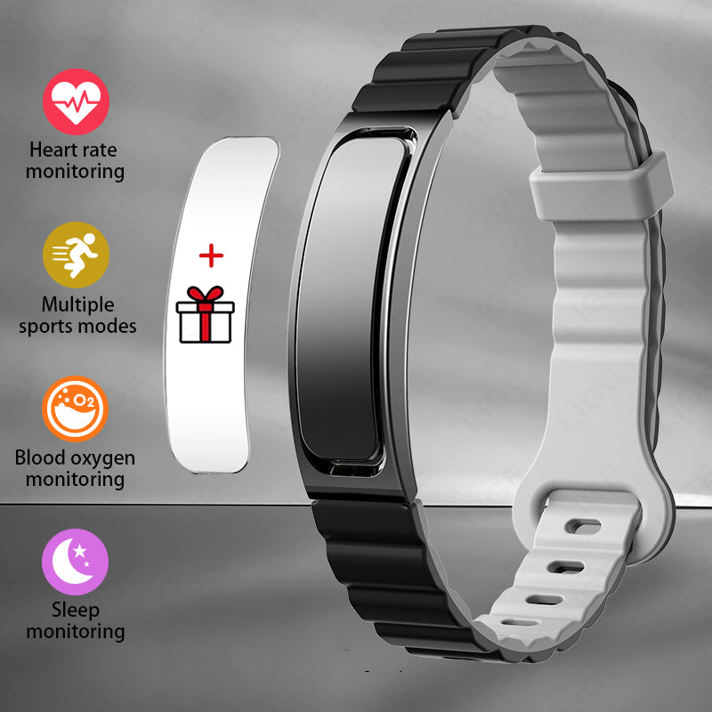 LIGE New Sports Fitness Tracker Smart Band Bracelet Heart Rate Blood Oxygen Sleep Monitor Pedometer No Screen Smartwatch 2025