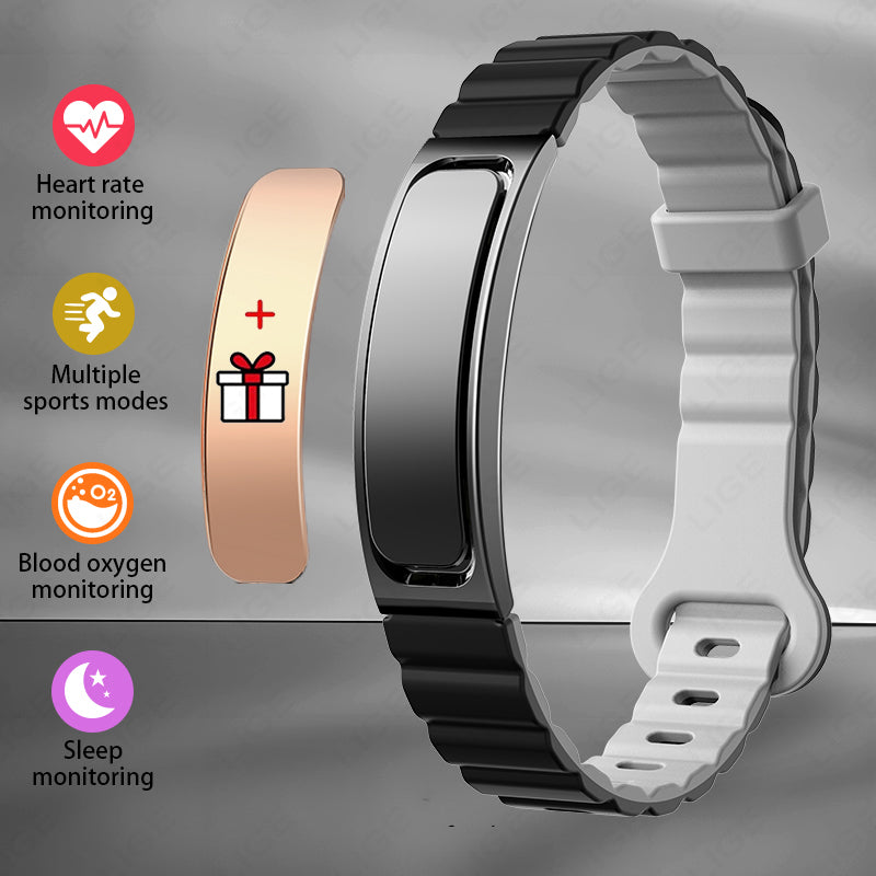 LIGE New Sports Fitness Tracker Smart Band Bracelet Heart Rate Blood Oxygen Sleep Monitor Pedometer No Screen Smartwatch 2025