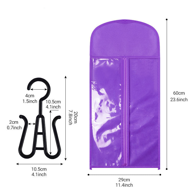Wig storage bag, organizing bag, wig case, wig-specific transparent bag, zipper bag
