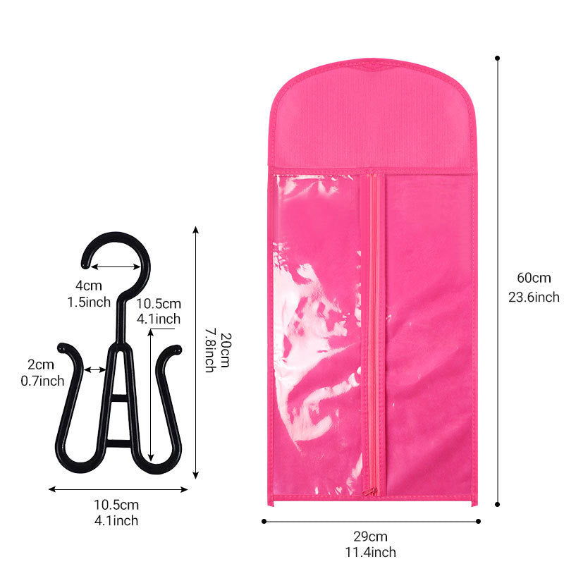 Wig storage bag, organizing bag, wig case, wig-specific transparent bag, zipper bag