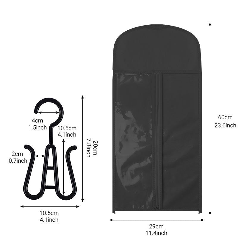 Wig storage bag, organizing bag, wig case, wig-specific transparent bag, zipper bag