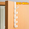 1pcs Bedroom Door Hanger Clothes Hanging Rack Over The Door Plastic Home Storage Organization Hooks, Purse Holder for Bags Rails