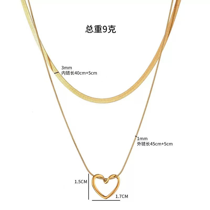 Stainless Steel Envelope Pendant Necklace Metal Waterproof Jewelry For Women