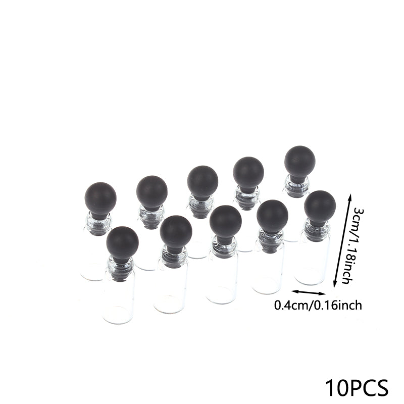 10pcs 0.5/1/2/3ml Empty Mini Glass Perfume Small Sample Vials Bottle Laboratory Liquid Fragrance Test Tube Cosmetic Container