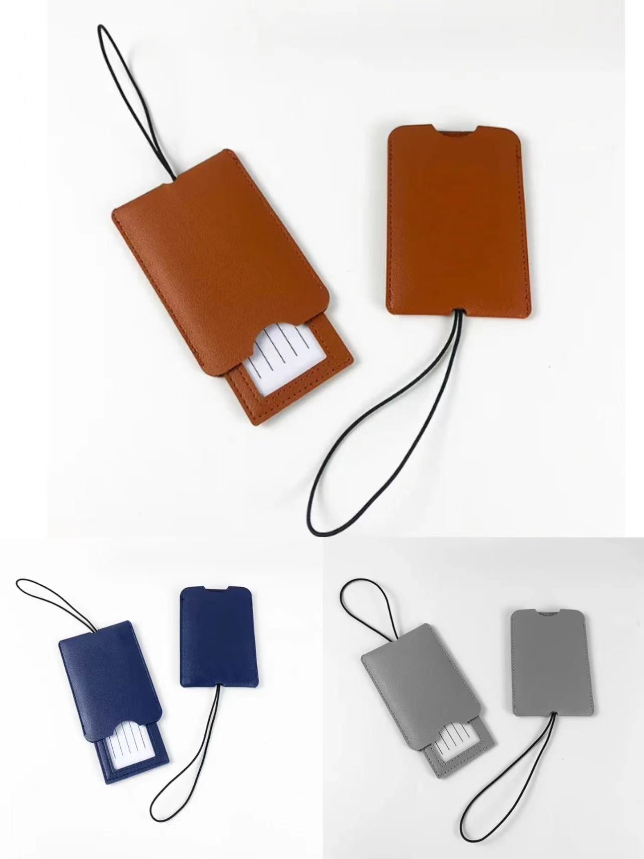 Pu Leather Luggage Tags Women Man Suitcase Bag Bag Tags for Luggage Name ID Address Holder Baggage Label Travel Accessories