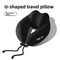 Memory Foam U-Shaped Neck Pillow for Travel & Airplane - Ergonomic Cervical Support Pillow with Portable Design Washable Cover