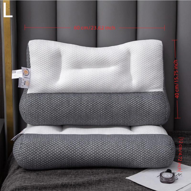 Orthopedic Pillow For Cervical Support & Sleep Aid, Reverse Traction Zoned Design With Soy Fiber Knitted Core Home/Dorm Use