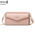 Touch screen mobile phone bag RFID Anti-theft brush mobile phone bag Multi-function crossbody purse women's small shoulder bag