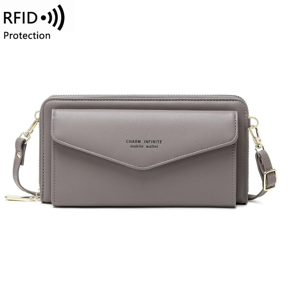 Touch screen mobile phone bag RFID Anti-theft brush mobile phone bag Multi-function crossbody purse women's small shoulder bag