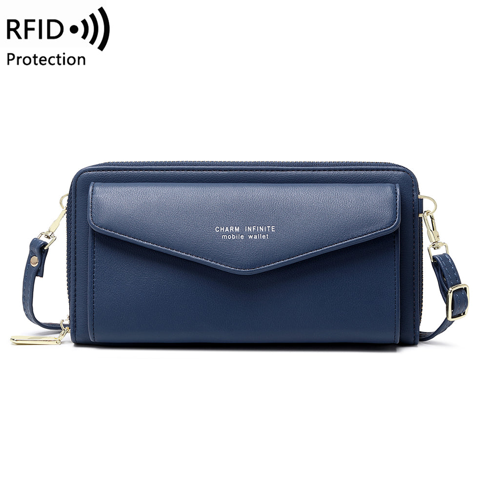 Touch screen mobile phone bag RFID Anti-theft brush mobile phone bag Multi-function crossbody purse women's small shoulder bag