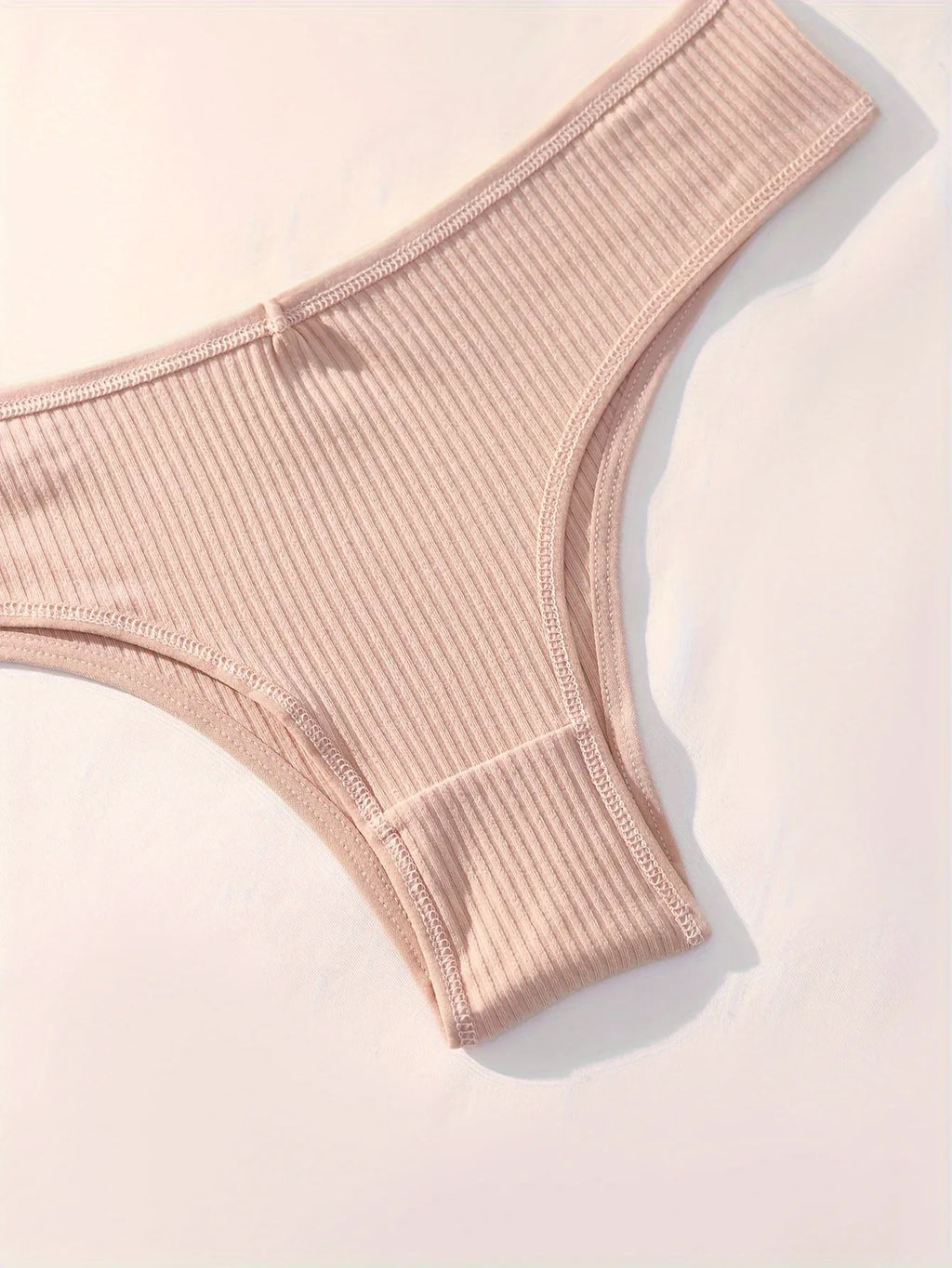 7-Pack Women's Triangle Threaded High Elasticity Sexy Minimalist Pure Panties - Luvia