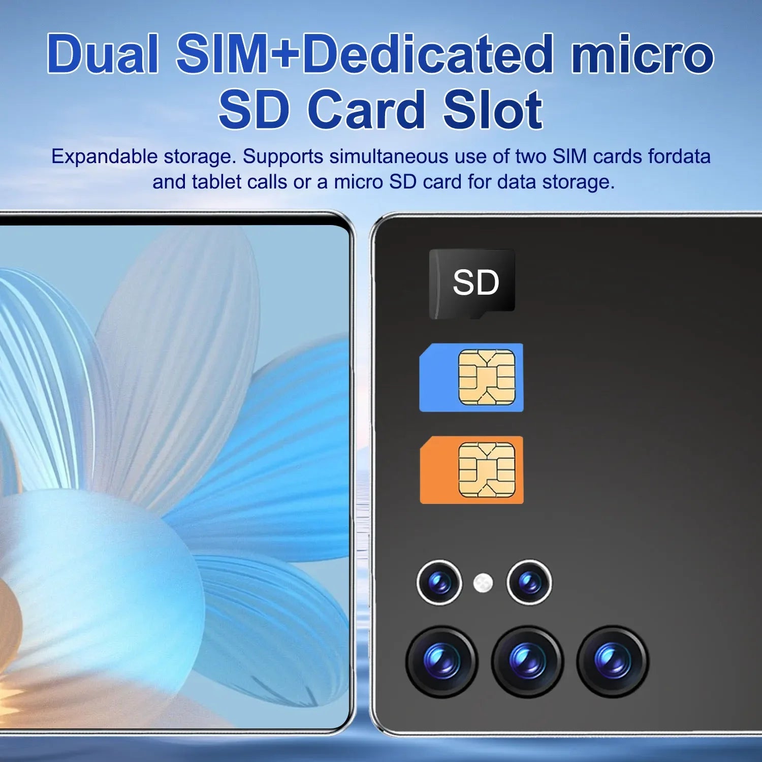 5G Big HD screen 10.36-inch Tablet Android 16GB RAM 1TB ROM 20000mAh Android 13.0 14 Core Tablet PC Type-C Dual Camera 16MP+32MP Dual SIM card Network WIFI Bluetooth GPS WPS Office Gifts - Luvia