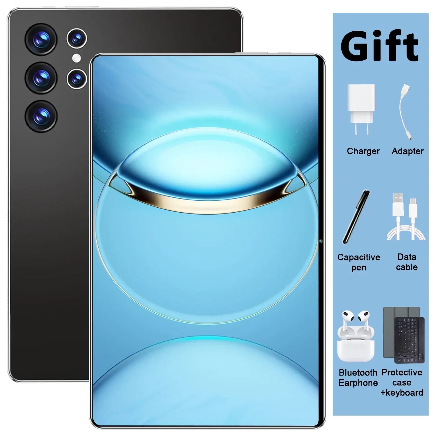 5G Big HD screen 10.36-inch Tablet Android 16GB RAM 1TB ROM 20000mAh Android 13.0 14 Core Tablet PC Type-C Dual Camera 16MP+32MP Dual SIM card Network WIFI Bluetooth GPS WPS Office Gifts - Luvia