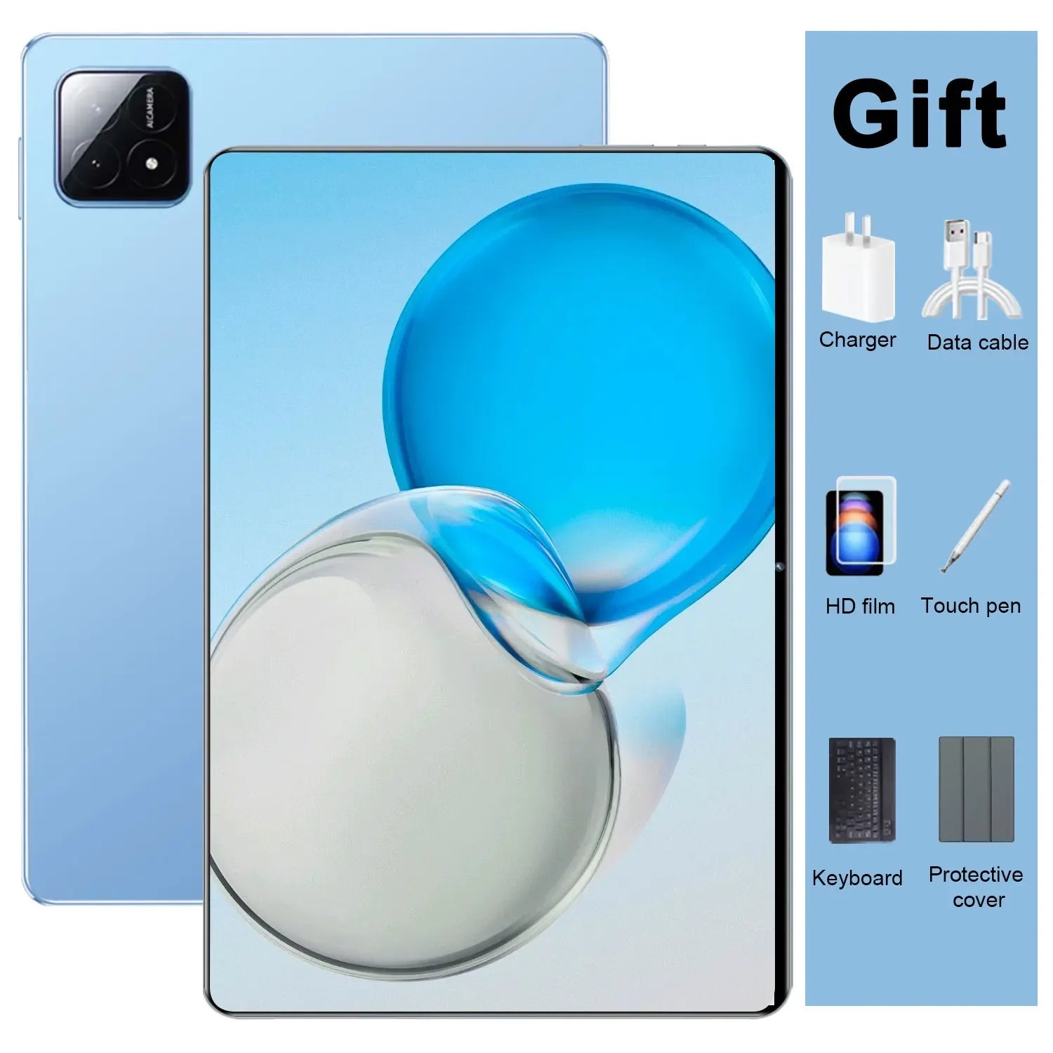 5G Big HD screen 10.36-inch Tablet Android 16GB RAM 1TB ROM 20000mAh Android 13.0 14 Core Tablet PC Type-C Dual Camera 16MP+32MP Dual SIM card Network WIFI Bluetooth GPS WPS Office Gifts - Luvia