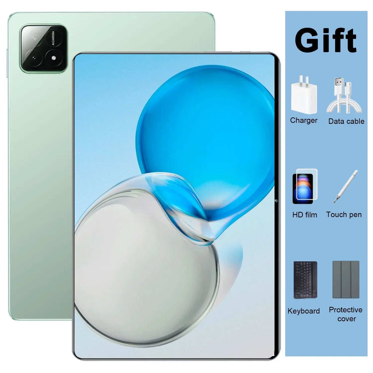 5G Big HD screen 10.36-inch Tablet Android 16GB RAM 1TB ROM 20000mAh Android 13.0 14 Core Tablet PC Type-C Dual Camera 16MP+32MP Dual SIM card Network WIFI Bluetooth GPS WPS Office Gifts - Luvia