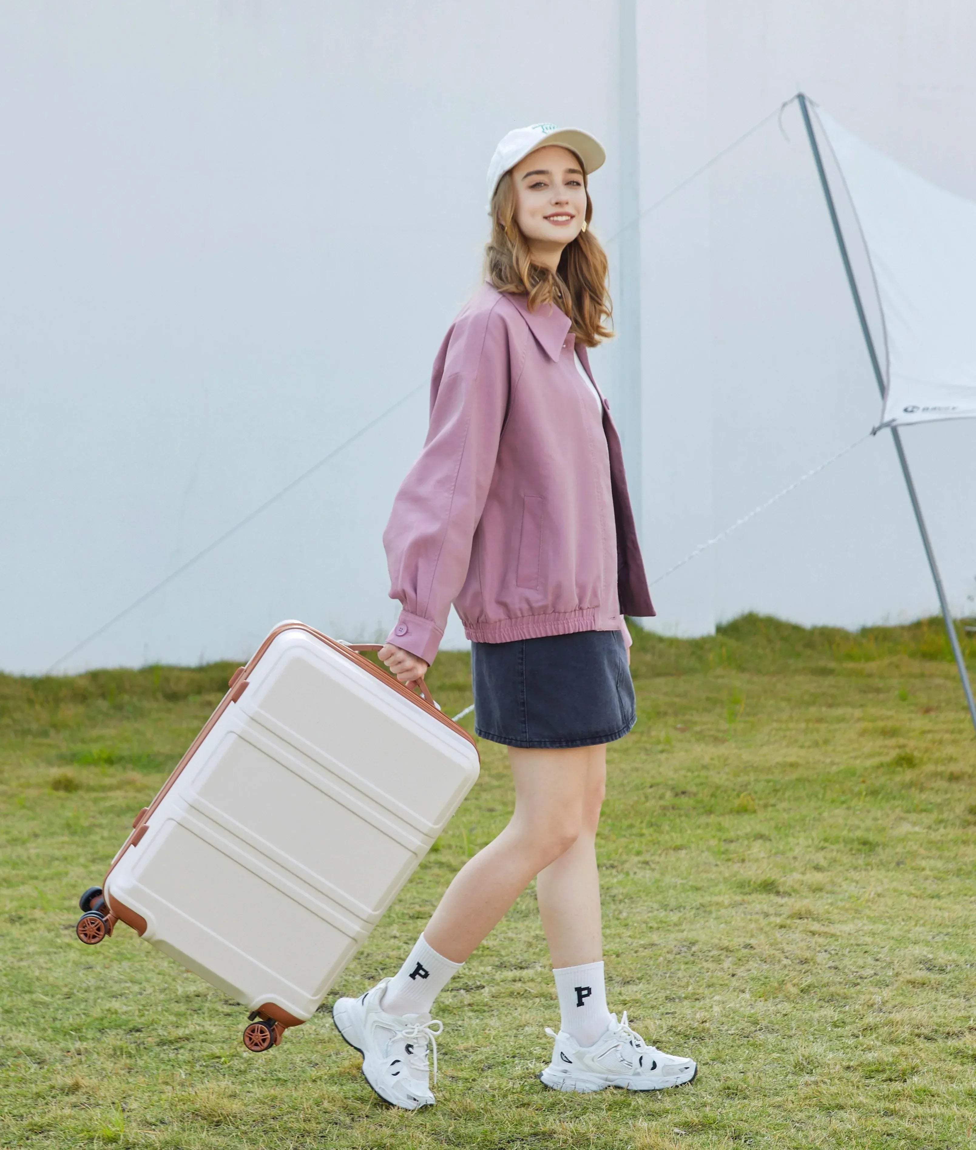 KONO TSA Lock, suitcase (M/L/XL) TONO Hard Case, Lightweight ABS Trolleys with Twin wheels - Luvia