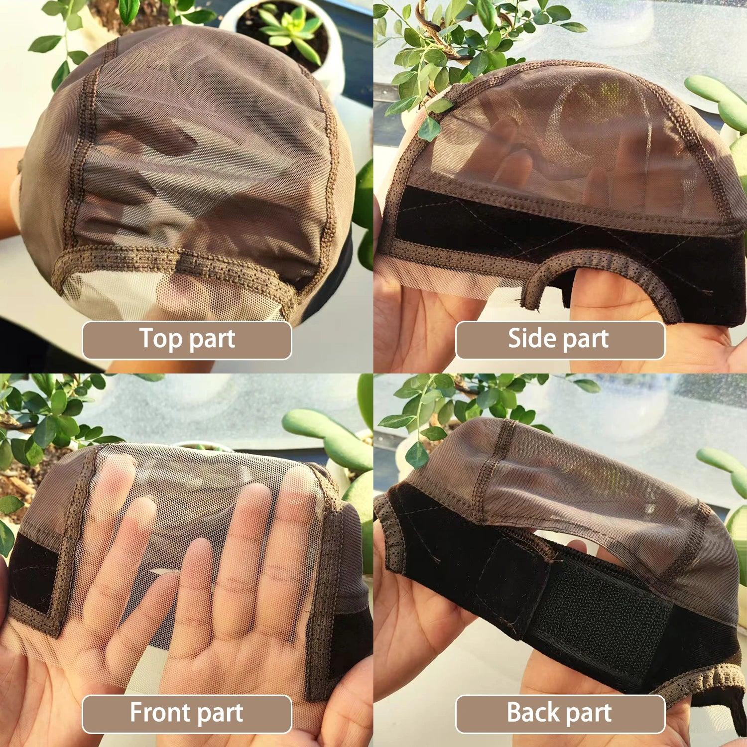 Wig Cap with Grip Band for Keeping Wigs in Place, More Full Cap-wide Transparent Lace for Lace Front Wigs - Luvia