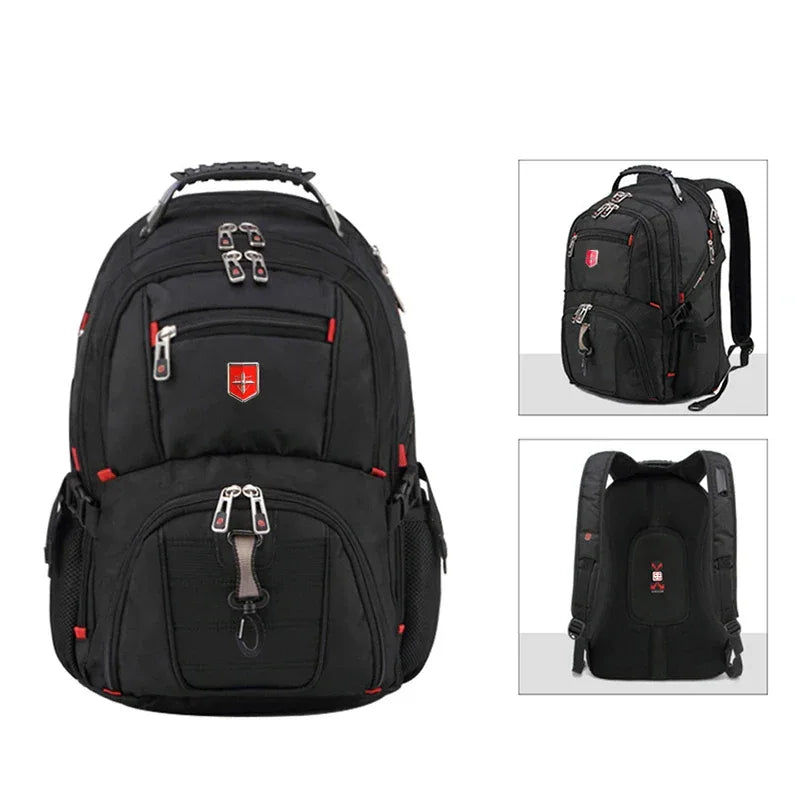 Waterproof Men's Swiss Backpack 15.6/17 Inch Laptop Backpacks School Travel Bags Large Capacity Business bagpack Mochila - Luvia
