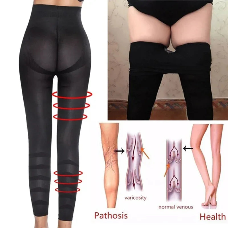 High Waist Leggings Women Sculpting Sleep Leg Legging Tummy Control Skinny Panties Slimming Leggings Thigh Slimmer Pants - Luvia
