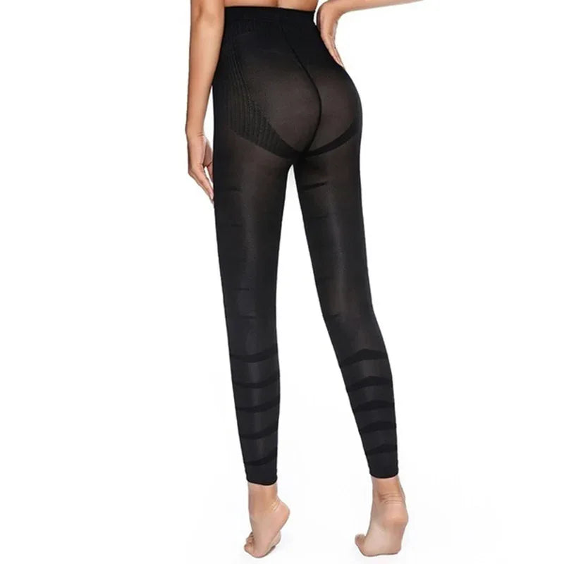 High Waist Leggings Women Sculpting Sleep Leg Legging Tummy Control Skinny Panties Slimming Leggings Thigh Slimmer Pants - Luvia