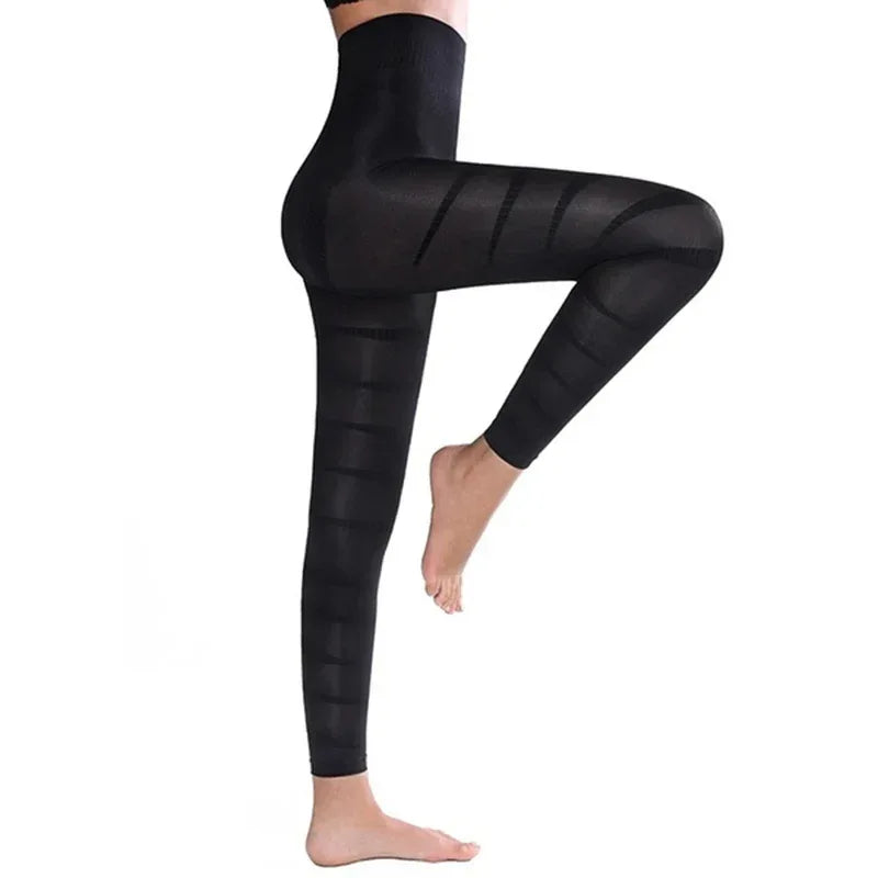 High Waist Leggings Women Sculpting Sleep Leg Legging Tummy Control Skinny Panties Slimming Leggings Thigh Slimmer Pants - Luvia
