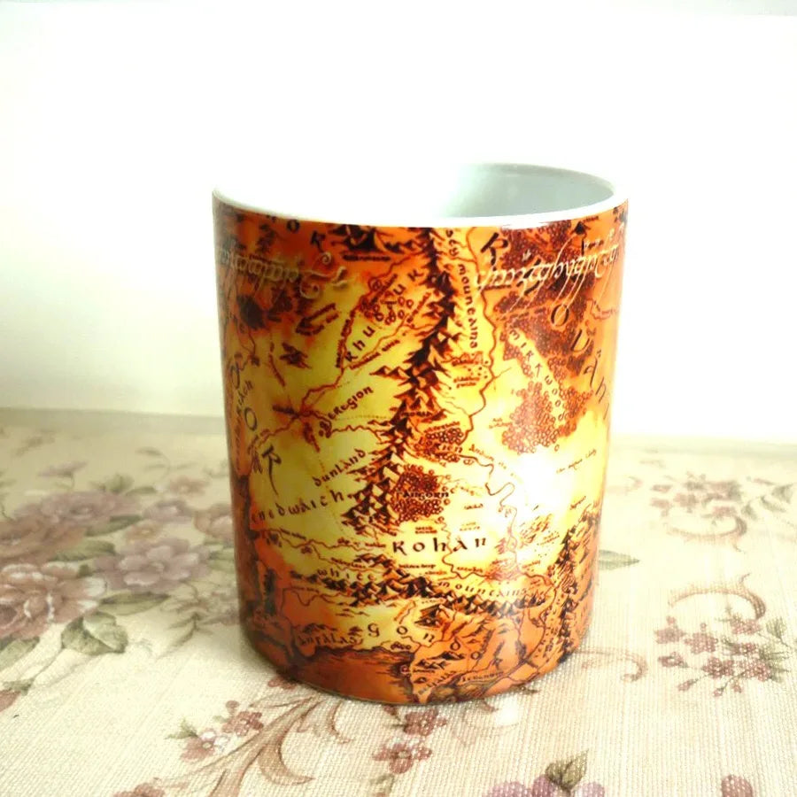 Creative Map Magic Mug Hot Drink Cup Color Changing Mug Marauders Map Coffee Tea Milk Mugs Novelty Gifts - Luvia