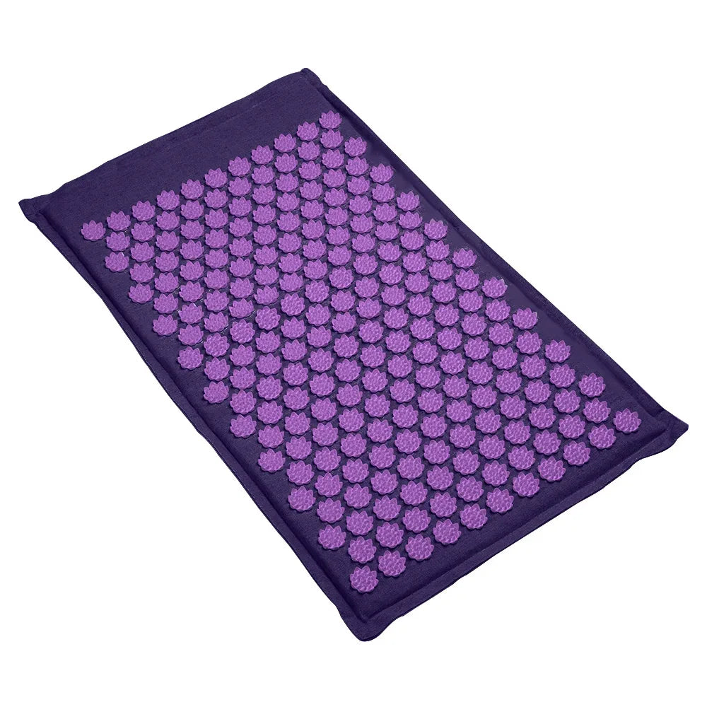 Lotus Spike Acupressure Mat Cushion Nature Linen Coconut Palm Back Neck Foot Massage Indoor Home Fitness Pillow Gym Mat Home - Luvia