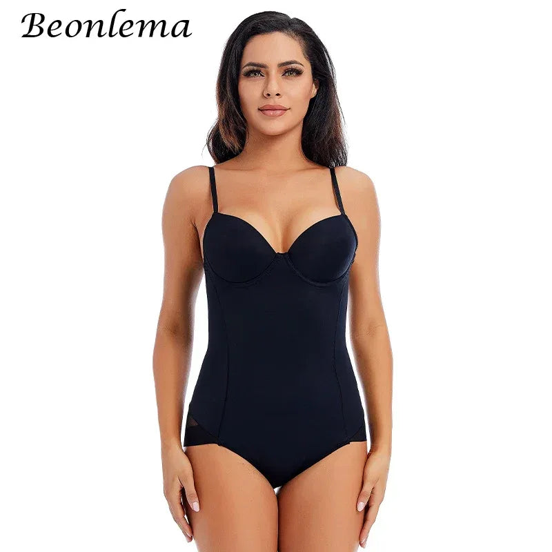 Bodysuit Women Shapewear Body Shaper With Cup Compression Bodies Belly Sheath Waist Trainer Reductive Slimming Underwear - Luvia