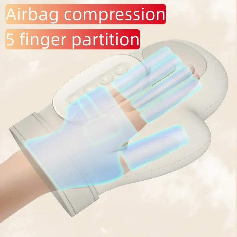 Intelligent Hand Massager with Heat Compression Therapy, Pain Relief Glove, Arthritis & Wrist Carpal Tunnel Neuropathy Circulat - Luvia