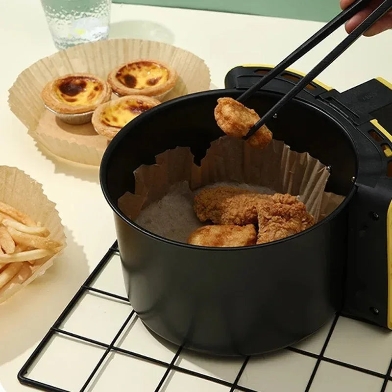 50Pcs Disposable Air Fryer Paper Oil Absorbing And Anti Oil Paper Tray Non Stick Baking Pad Large Toughness Square - Luvia