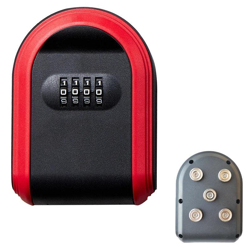 Magnetic Key Holder with Lock Magnet Key Lock Box Hidden Under Car Secure 4-Digit Combination with Resettable Code For for Store - Luvia