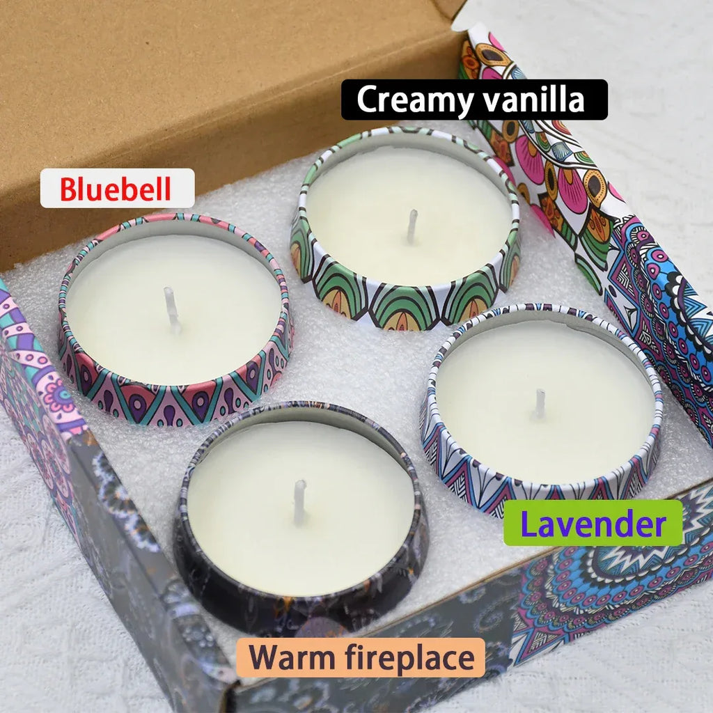 1Pack Scented Candle set gift fragrance candle jar smokeless romantic incense aromatherapy candle stonedried soy wax - Luvia