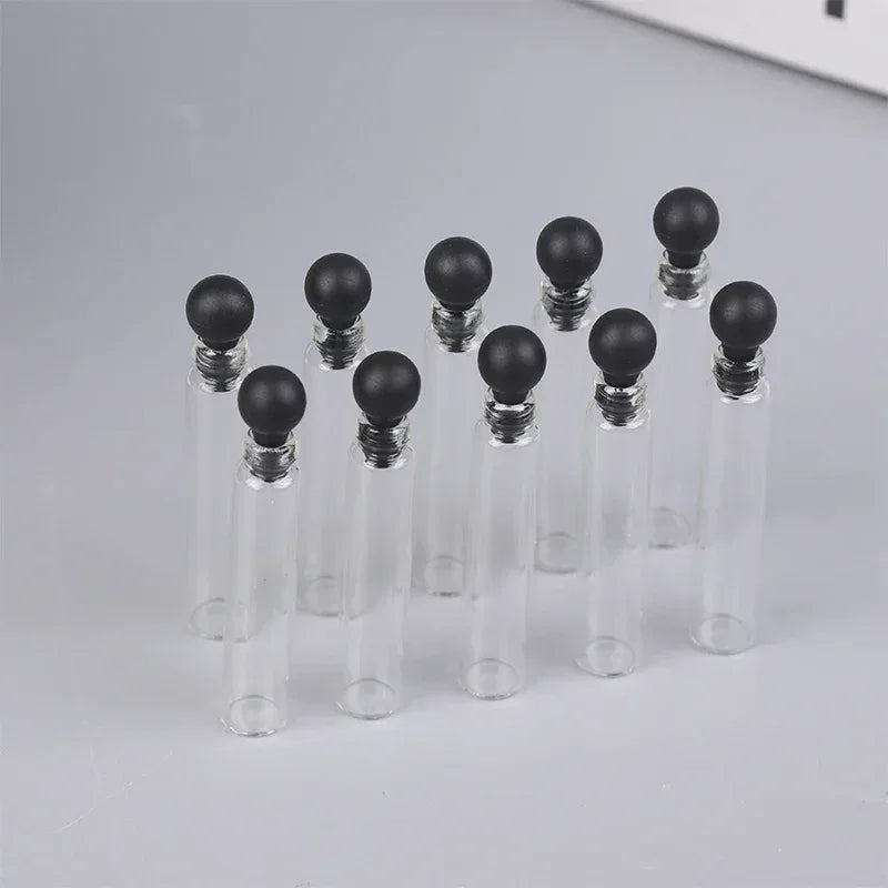 10pcs 0.5/1/2/3ml Empty Mini Glass Perfume Small Sample Vials Bottle Laboratory Liquid Fragrance Test Tube Cosmetic Container - Luvia