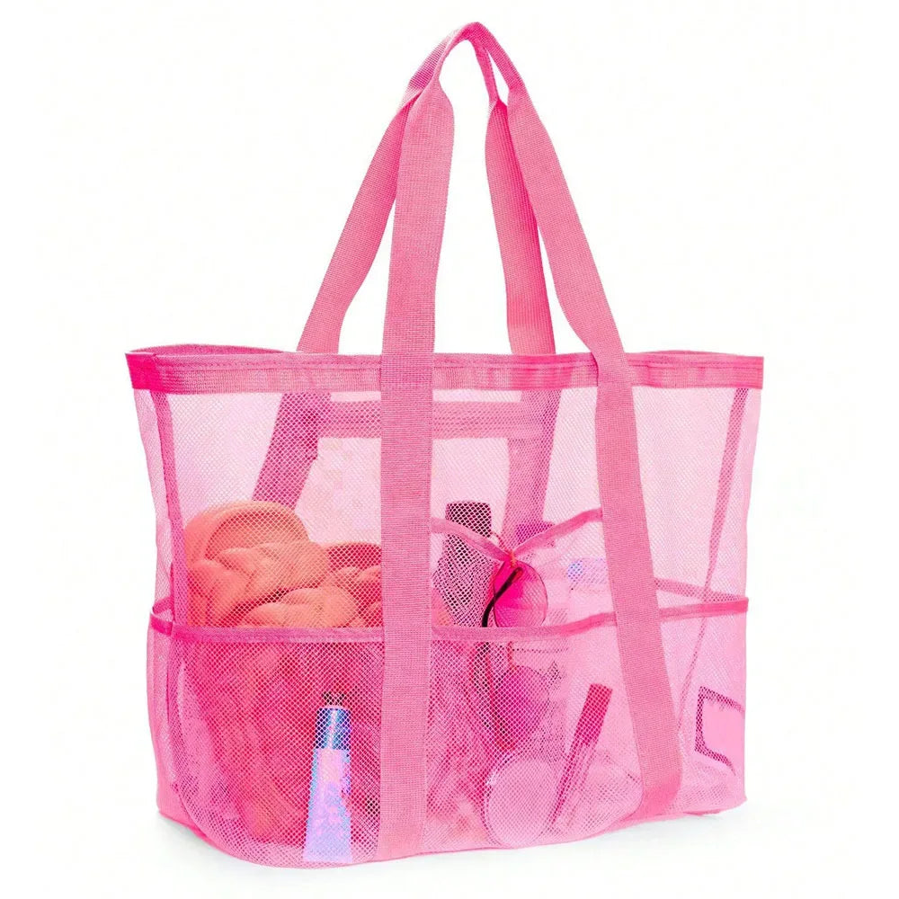 Mesh Beach Bag Waterproof Sandproof - Large Tote Pool Bag for Women Vacation Essentials Beach Accessories - Luvia