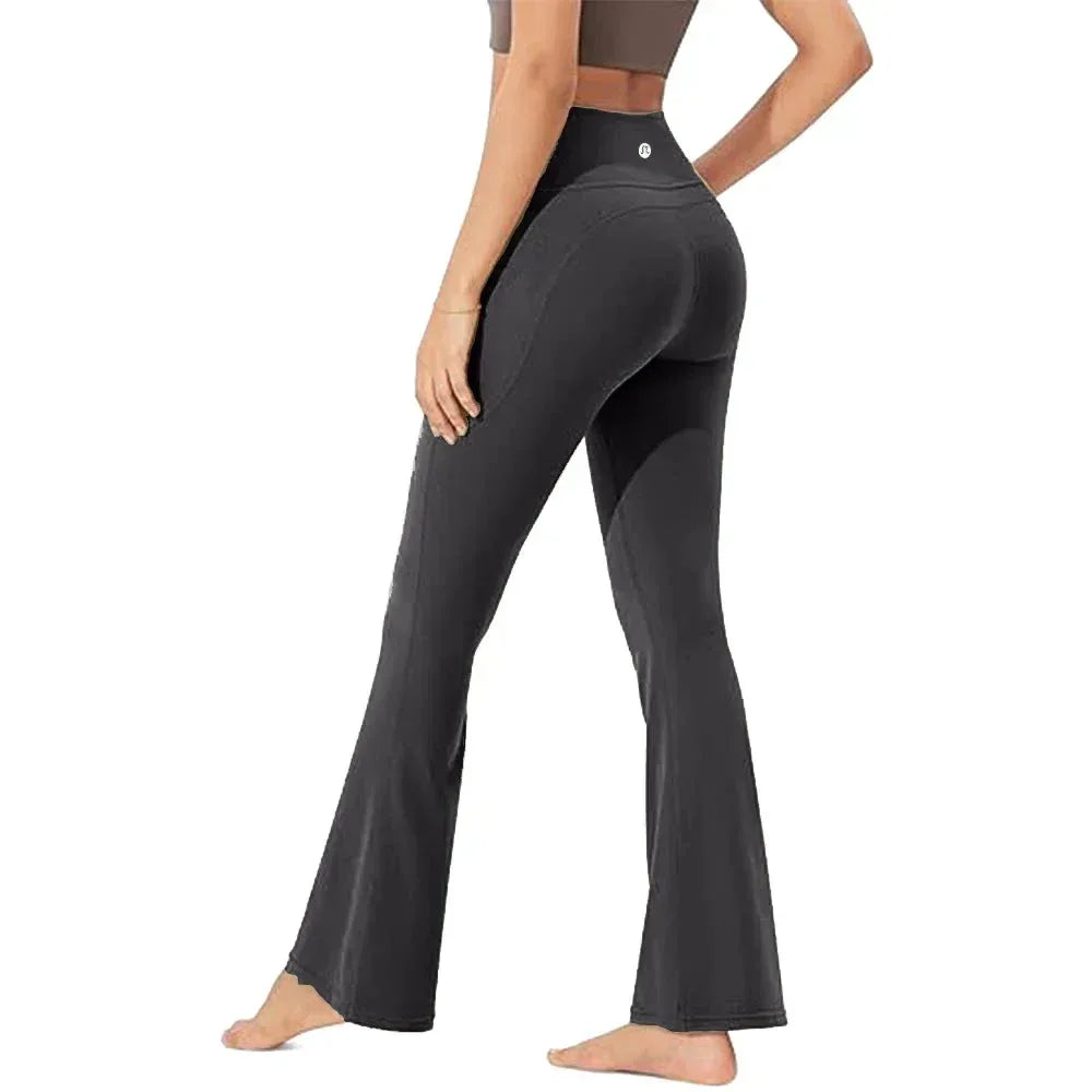 Tummy Control & Butt Lifting Flare Leggings for Tall Women, High Waisted Toning Workout Pants - Luvia