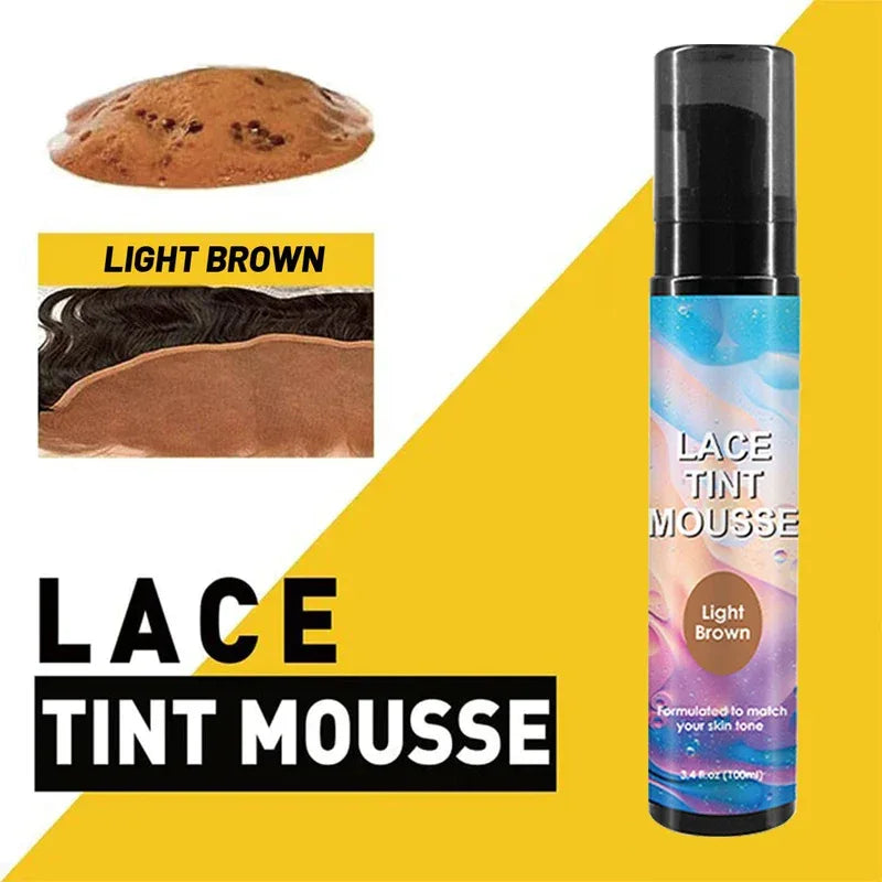 Nunify Lace Tint Spray For Wigs Waterproof Wig Tint Mousse For Natural Wig 100Ml Tinted Lace Spray 1Pcs Wig Installation Tools - Luvia