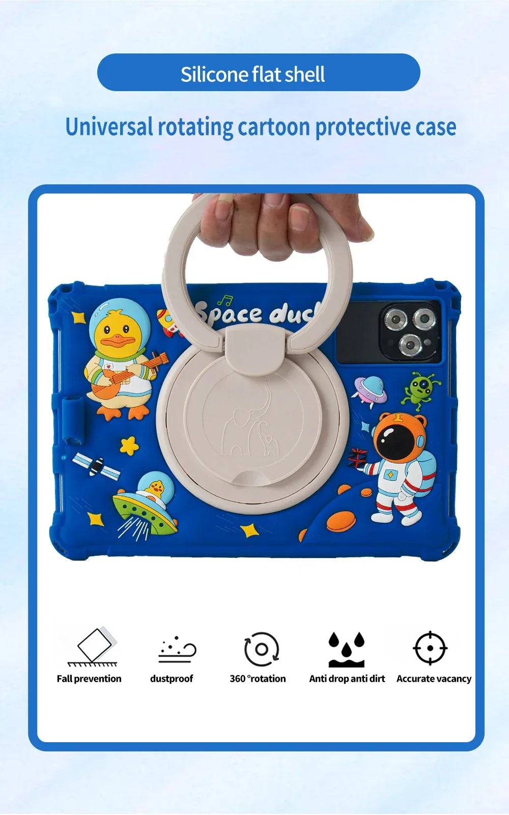 10.1-inch Kids Tablet Android 13 64GB Bluetooth WIFI support Youtube IPS 1280X800 screen Dual SIM Card 5000mAh with Case - Luvia