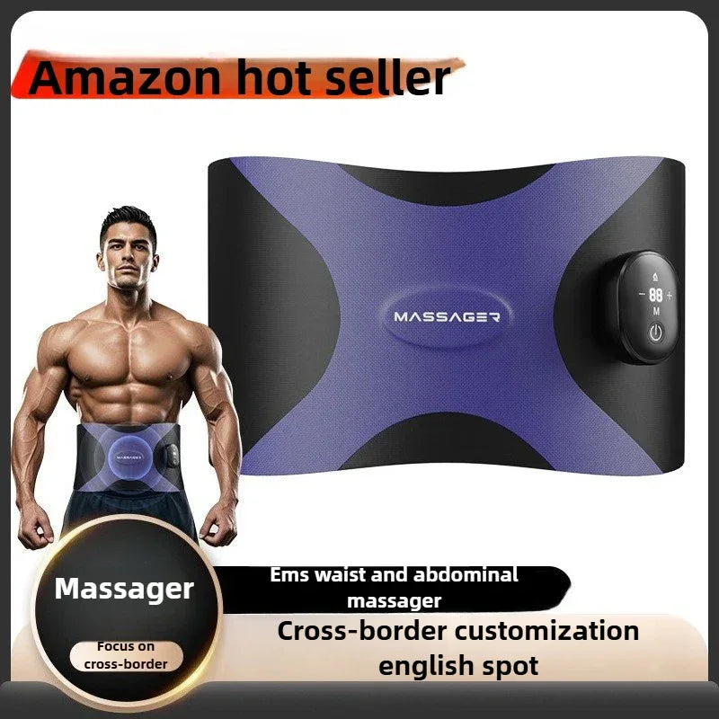 Skg Waist Massager Intelligent Heating Pulse Waist Protection Massager Abdominal Sour EMS Thin Belt Lazy Fat Throwback Artifact - Luvia