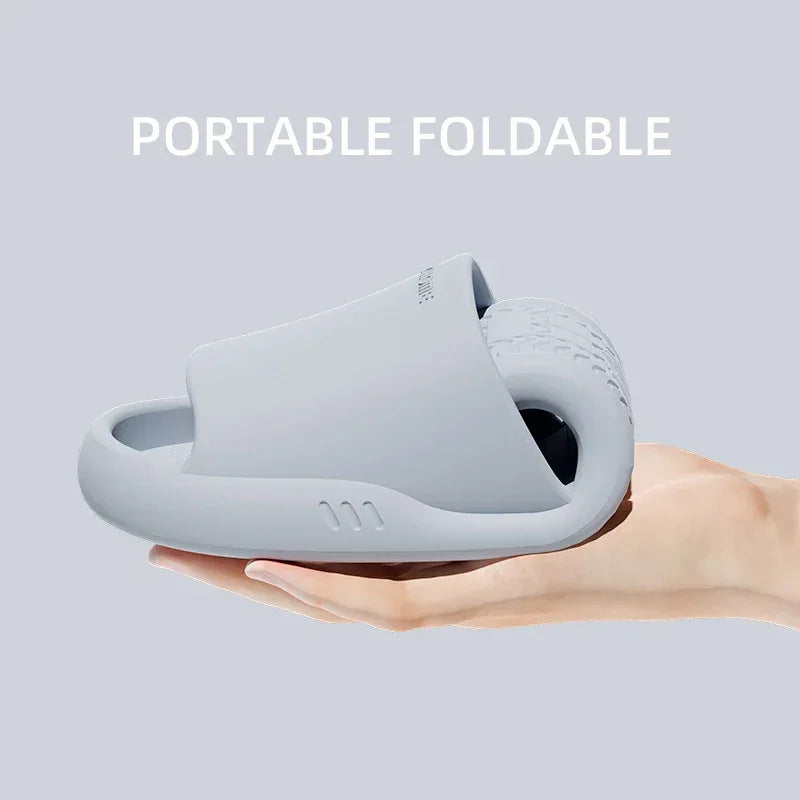 Foldable Portable Slippers Women Men Travel Hotel Beach Sandals Home Bathroom Anti slip Quick Dry Water Shoes - Luvia