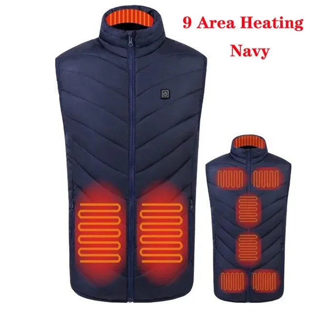 17/13/9 Areas Usb Heated Jacket Men Women Electric Heated Vest Heating Vest Heated Bodywarmer Usb Inner Heat Vest Veste - Luvia