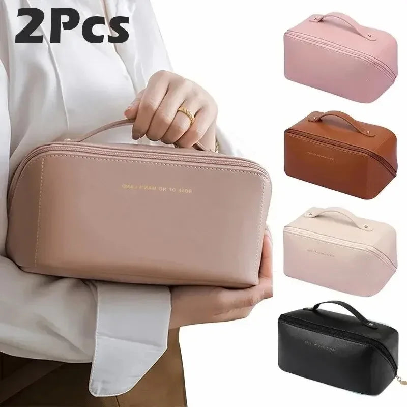 1/2Pcs Cosmetics Storage Kit Large Capacity Travel Toiletry Bag Makeup Bag Ins Advanced Sense Portable Cosmetic Storage Bag - Luvia