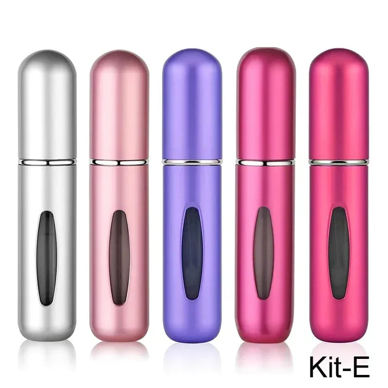 5pcs 5ml Mini Refillable Perfume Atomizer Aluminum Perfume Bottle Portable Perfume Spray Bottle Travel Parfume Mini Bottle - Luvia