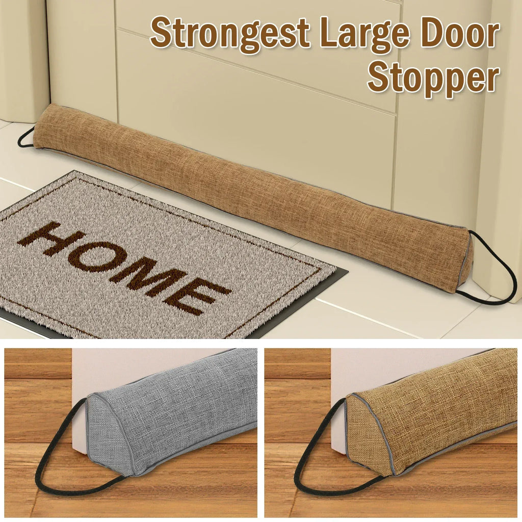 1/2Pcs Under Door Draft Stopper 92cm Heavy Triangular Duty Door Draft Blocker with Hanging Loops for Under Door Noise Blocker - Luvia