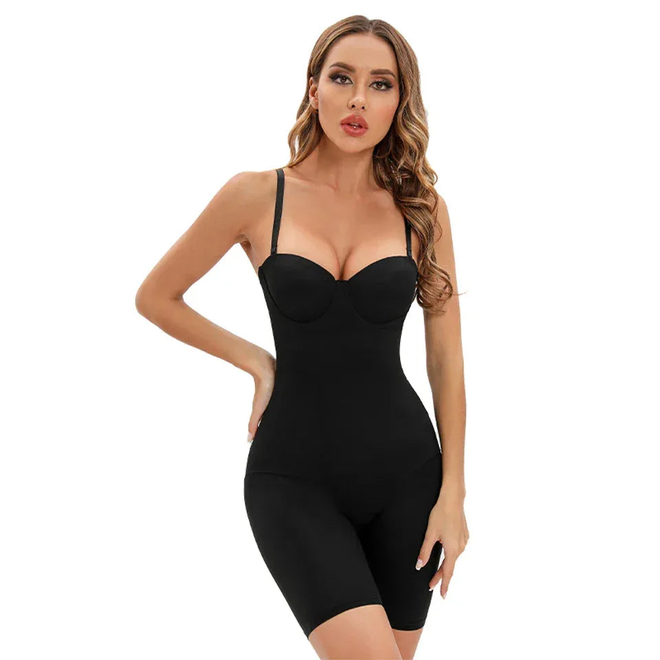 Bodysuit Women Shapewear Body Shaper With Cup Compression Bodies Belly Sheath Waist Trainer Reductive Slimming Underwear - Luvia