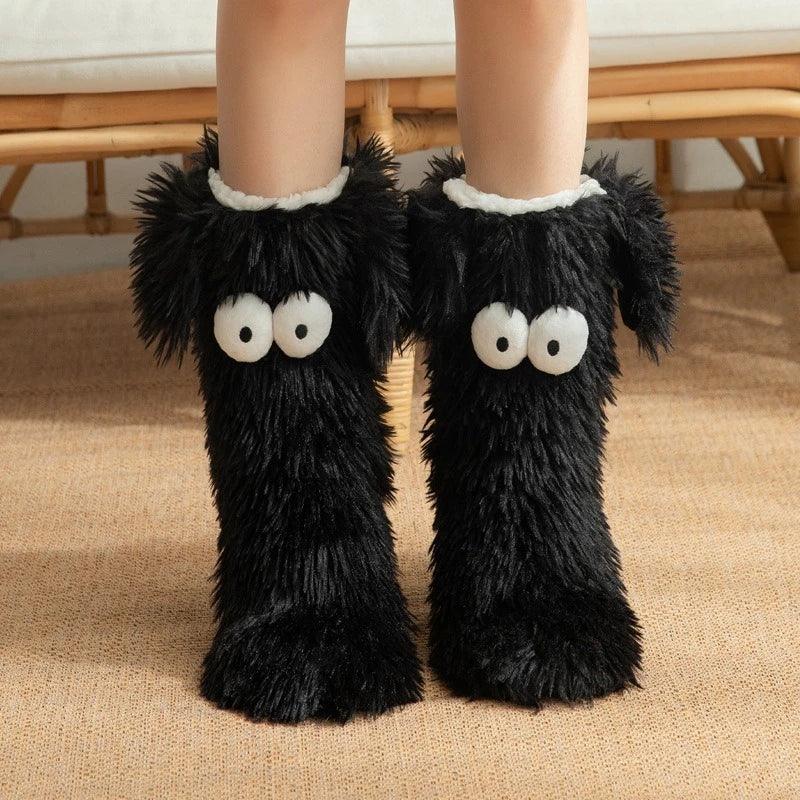 Fuzzy Socks for Women Slipper Socks Cute Animal Indoor Non-slip Floor Socks Trendy NEW Winter Warm Thickened Stockings - Luvia
