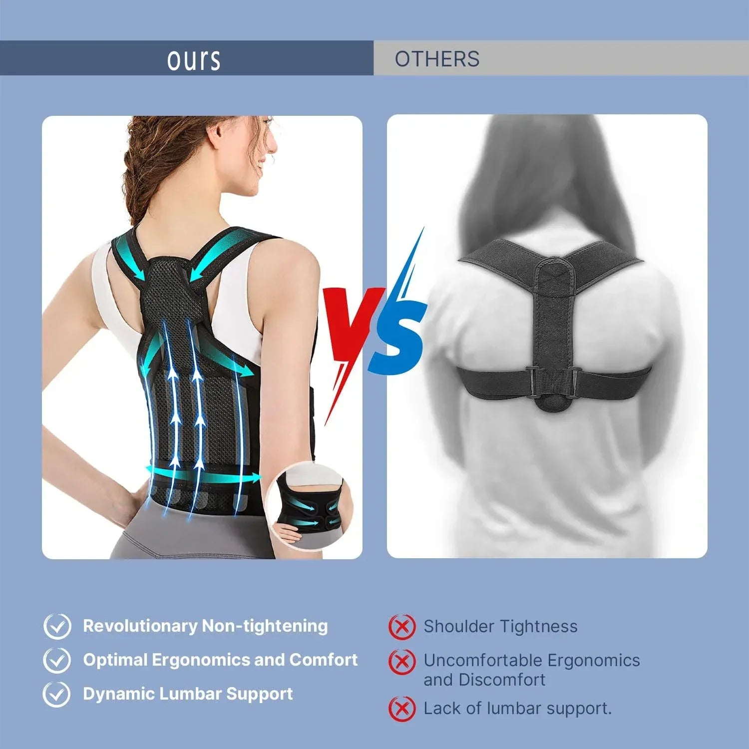 Posture Corrector for Men&Women,Shoulder Straightener Upper&Lower Back Brace Adjustable Support Waist Back Pain Relief - Luvia