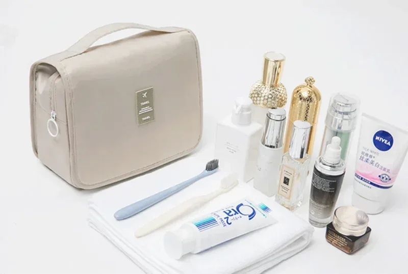 High Quality Travel Makeup Bag Waterproof Toiletries Organizer Women Neceser Bathroom Hook Wash Pouch Hook Makeup Storage Bag - Luvia